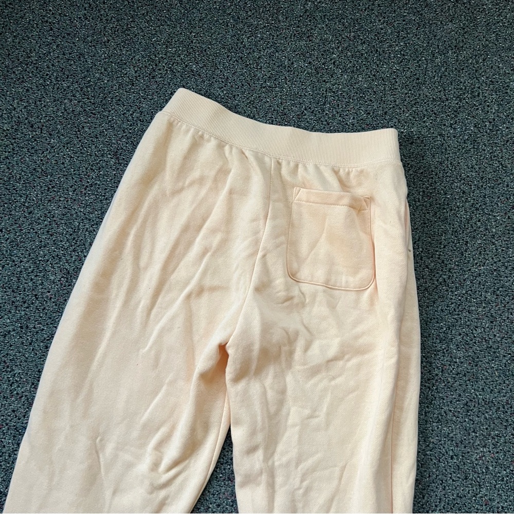 FOREVER21 Pastel Yellow Sweatpants Loungewear Baggy Cotton Pants Back Pocket M - Picture 8 of 16